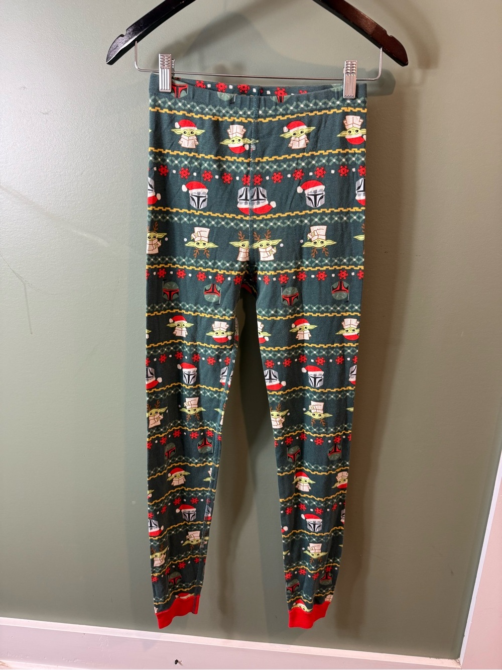Kids Green Holiday Character Print Leggings